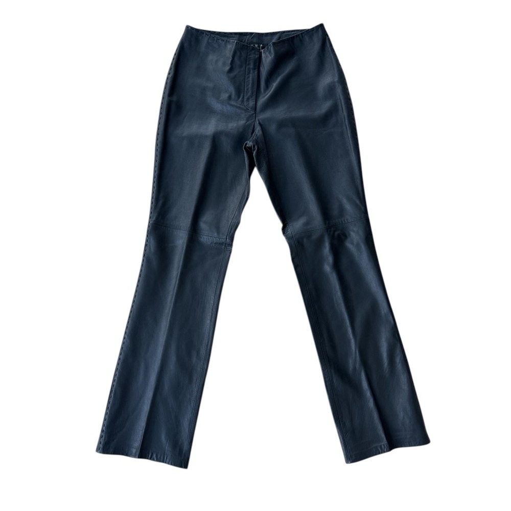 INC International Concepts 100% Leather Straight Leg Pants Size 8